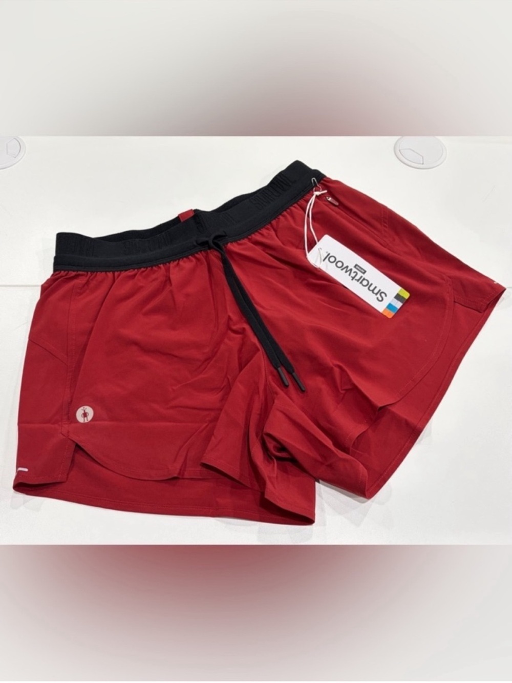 SmartWool Women's Medium Active Lined Shorts Built-In Briefs Red Currant NWT